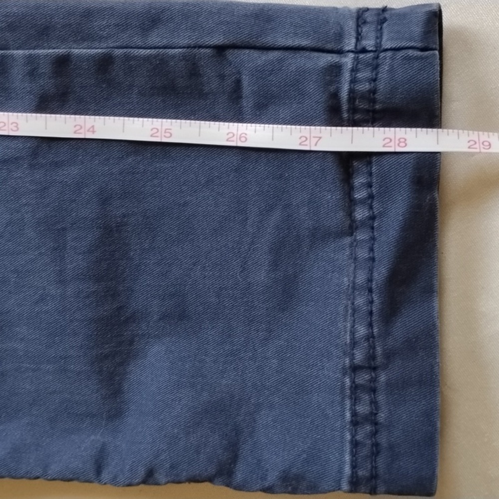Banana Republic 98% Cotton Button-Up Utility Ankle Jumpsuit XS Navy Pockets - Picture 11 of 11